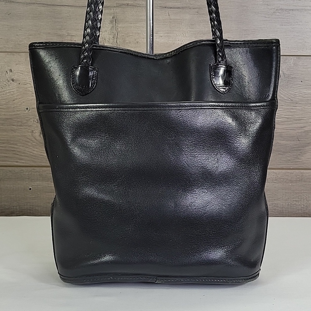 Brighton Black Leather Tote Shoulder Bag - Picture 5 of 11